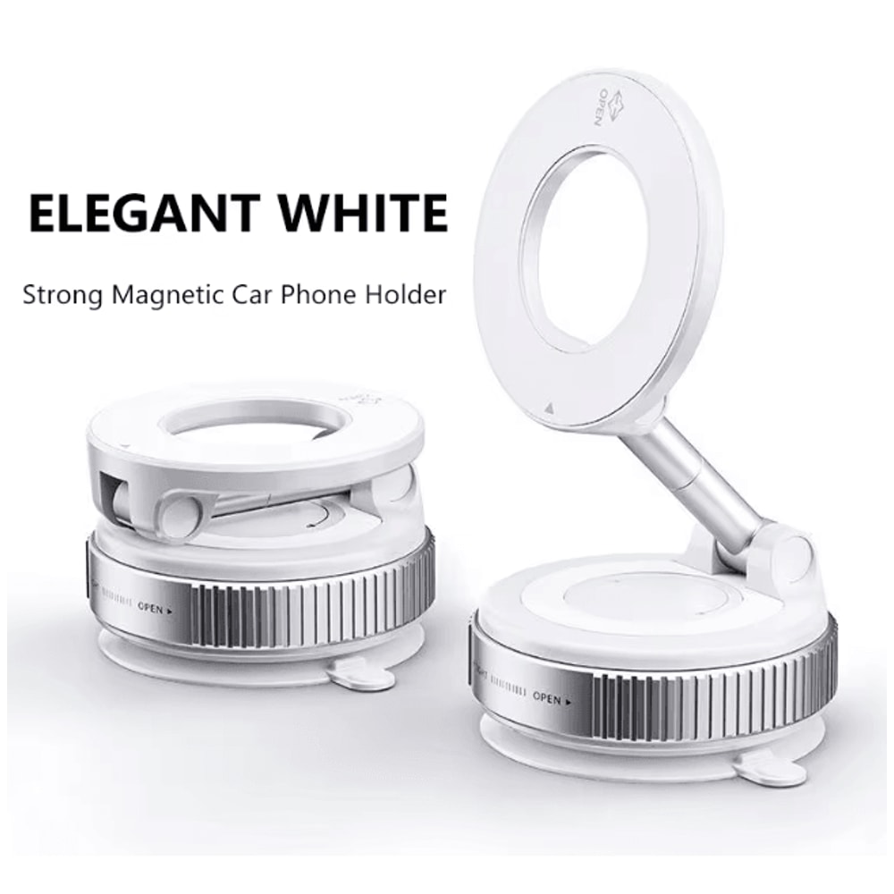 Magnetic Car Phone Holder With Vacuum Suction Foldable Car Phone Mount For Dashboard And Navigation 4