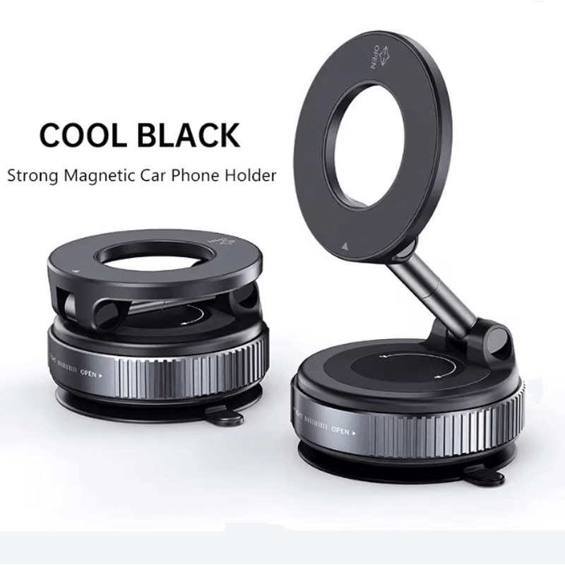 Magnetic Car Phone Holder With Vacuum Suction Foldable Car Phone Mount For Dashboard And Navigation 5