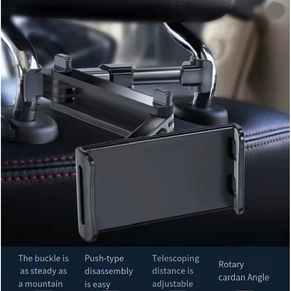 Car Headrest Tablet Holder Adjustable Backseat Tablet Mount For IPad And Smartphones 2