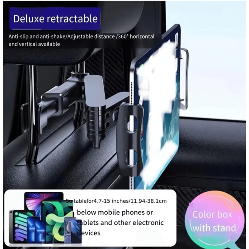 Car Headrest Tablet Holder Adjustable Backseat Tablet Mount For IPad And Smartphones 3