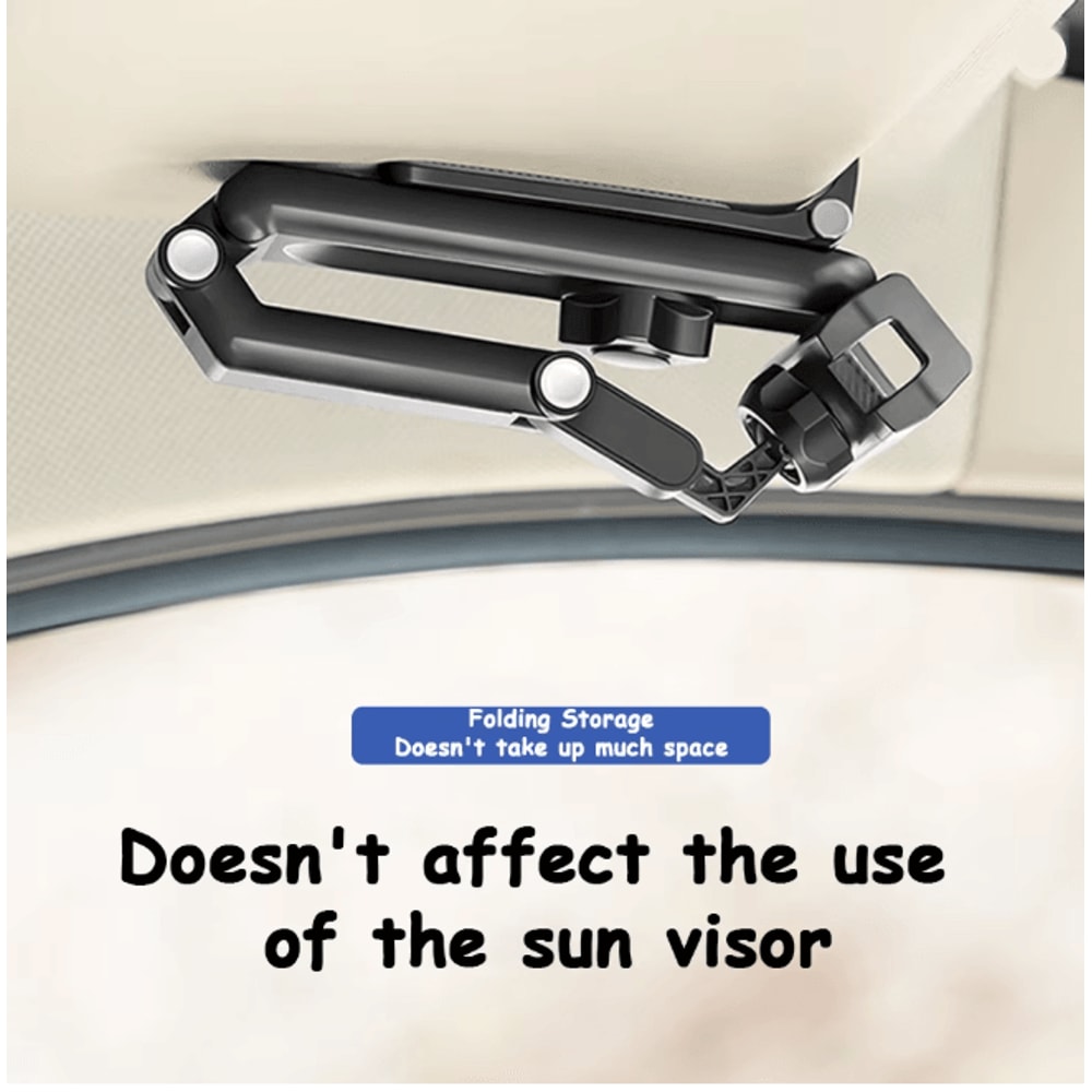 Car Sun Visor Phone Holder 360 Rotating Universal Sun Visor Phone Mount For Hands Free Driving 2