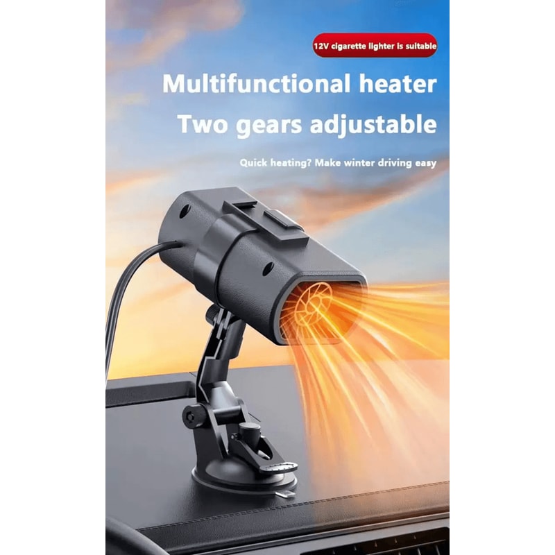 HeatDrive Portable Car Heater 12V Windshield Defroster Fan 0