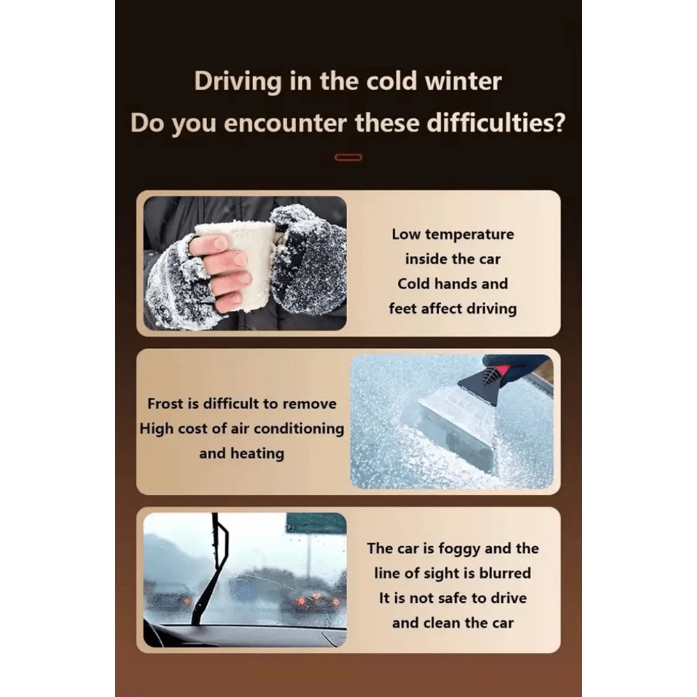 HeatDrive Portable Car Heater 12V Windshield Defroster Fan 1