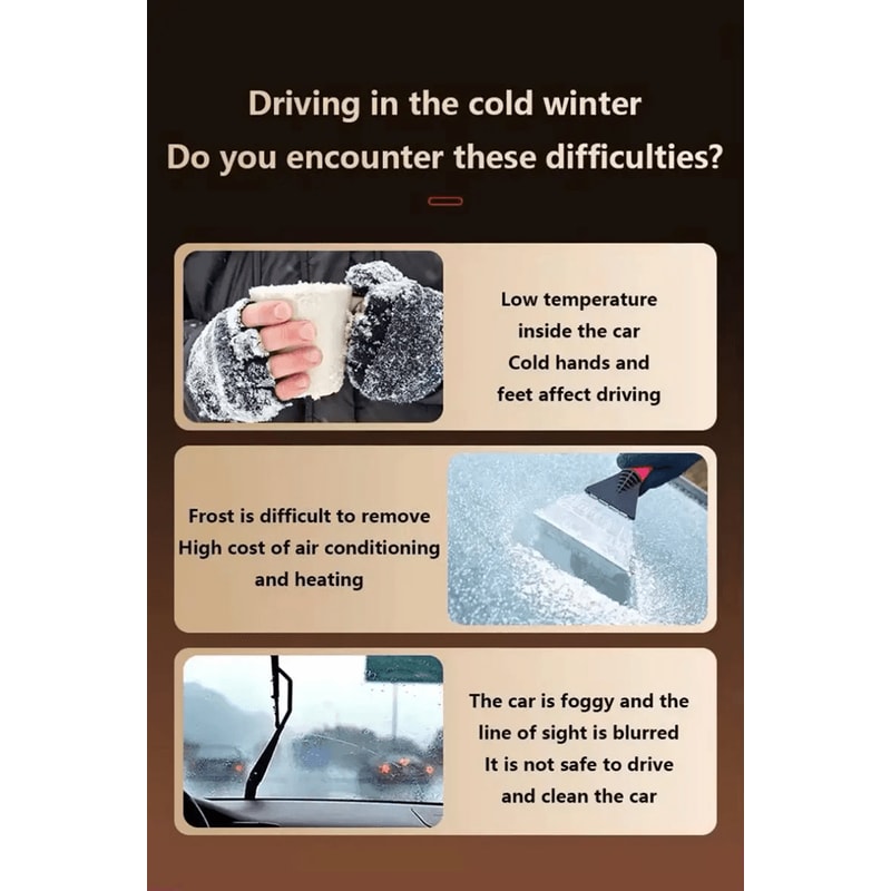 HeatDrive Portable Car Heater 12V Windshield Defroster Fan 1