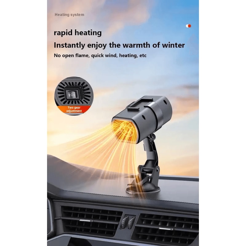 HeatDrive Portable Car Heater 12V Windshield Defroster Fan 2