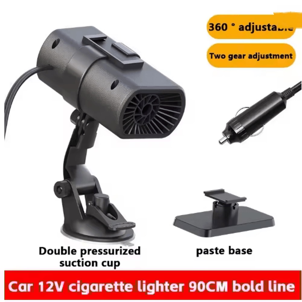 HeatDrive Portable Car Heater 12V Windshield Defroster Fan 4