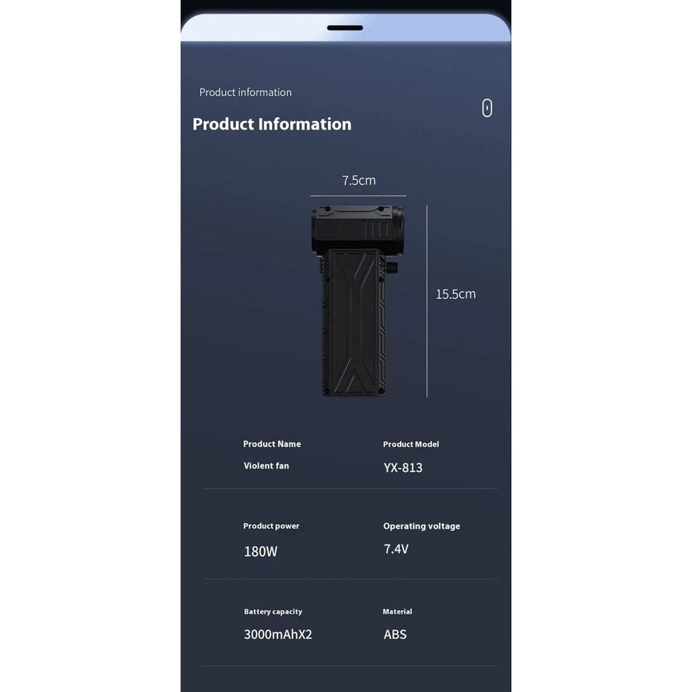 TurboJet Portable Air Blower And Vacuum Cleaner High Power Dust Blower 4