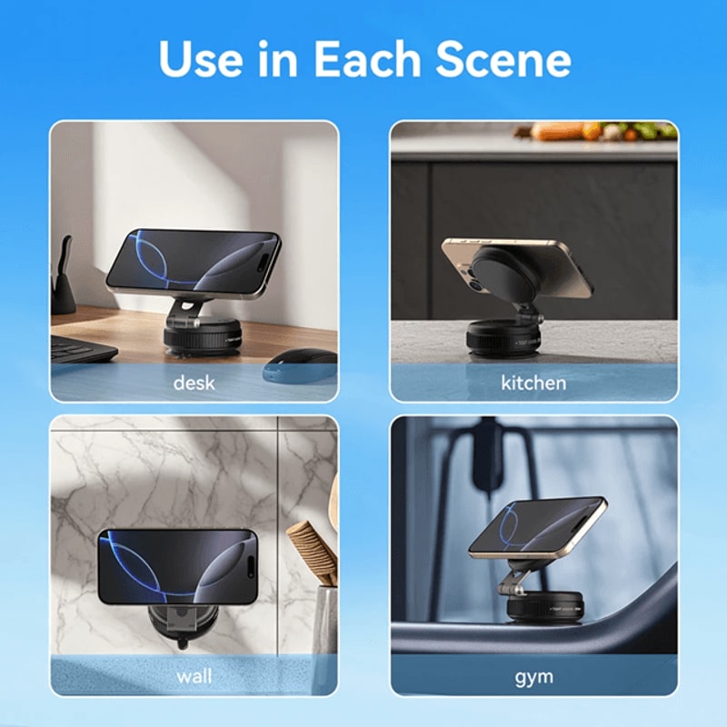 FlexView Vacuum Suction Car Phone Holder 360 Rotating Mount 3