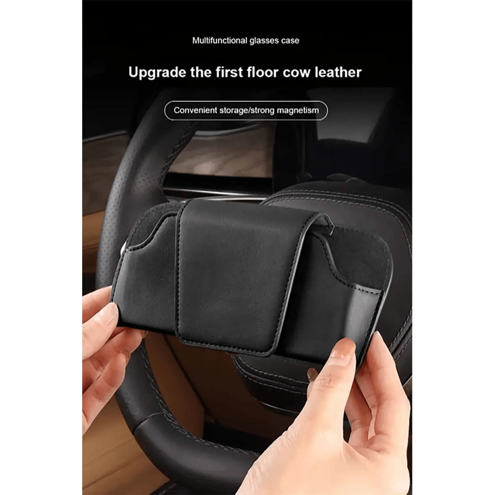 Premium Car Sunglasses Holder Sun Visor Glasses Case 0