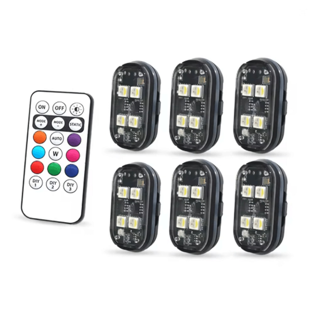 GlowGuard Wireless LED Strobe Car Warning Lights 4