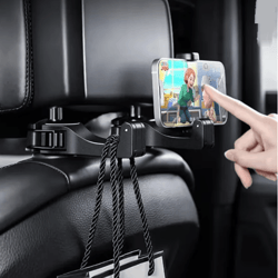 flexhook car headrest phone holder and seat hook organizer