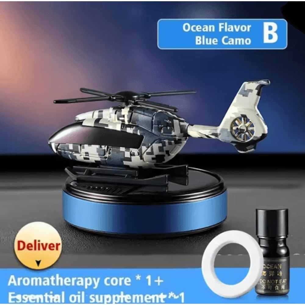 Solar Spin Helicopter Car Air Freshener Diffuser 3