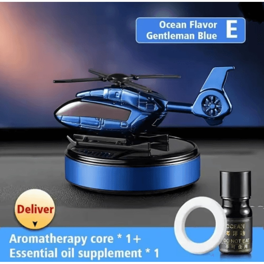Solar Spin Helicopter Car Air Freshener Diffuser 6