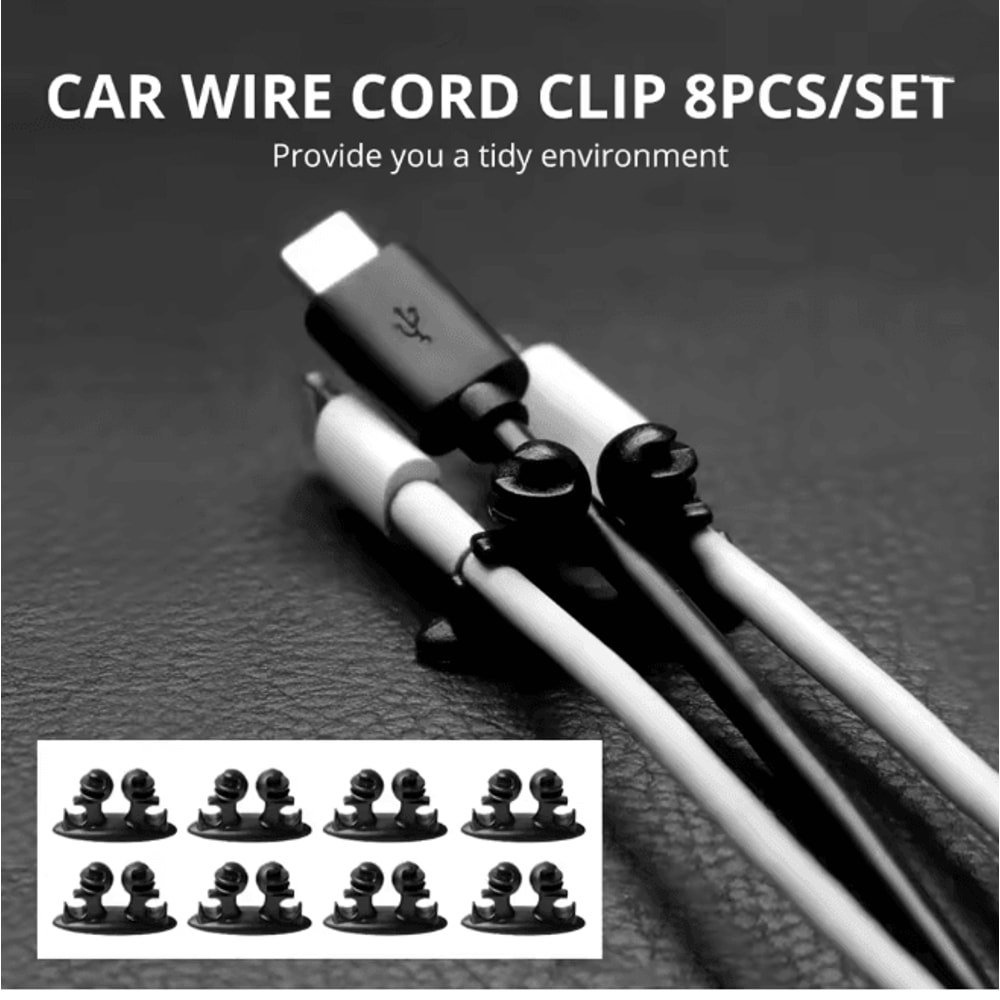 Universal Car Cable Clip Organizer Adhesive Wire Holder For Car Charger Cables 3