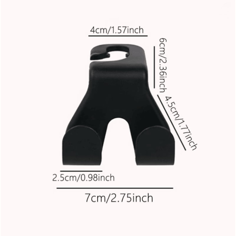 Car Seat Back Hook Phone Holder Hidden Storage Organizer 2