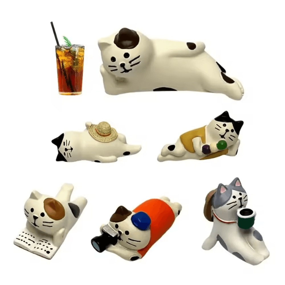 Cute Cat Car Dashboard Ornament Resin Kitten Interior Decor 1