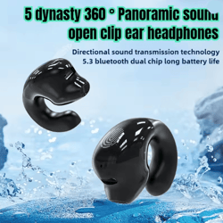 bluetooth 5.3 single wireless earbud sports headset with microphone
