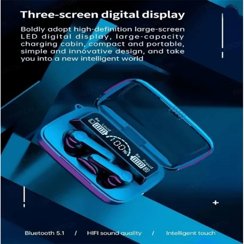 M19 Wireless Bluetooth Gaming Earbuds With Charging Power Bank Case 1