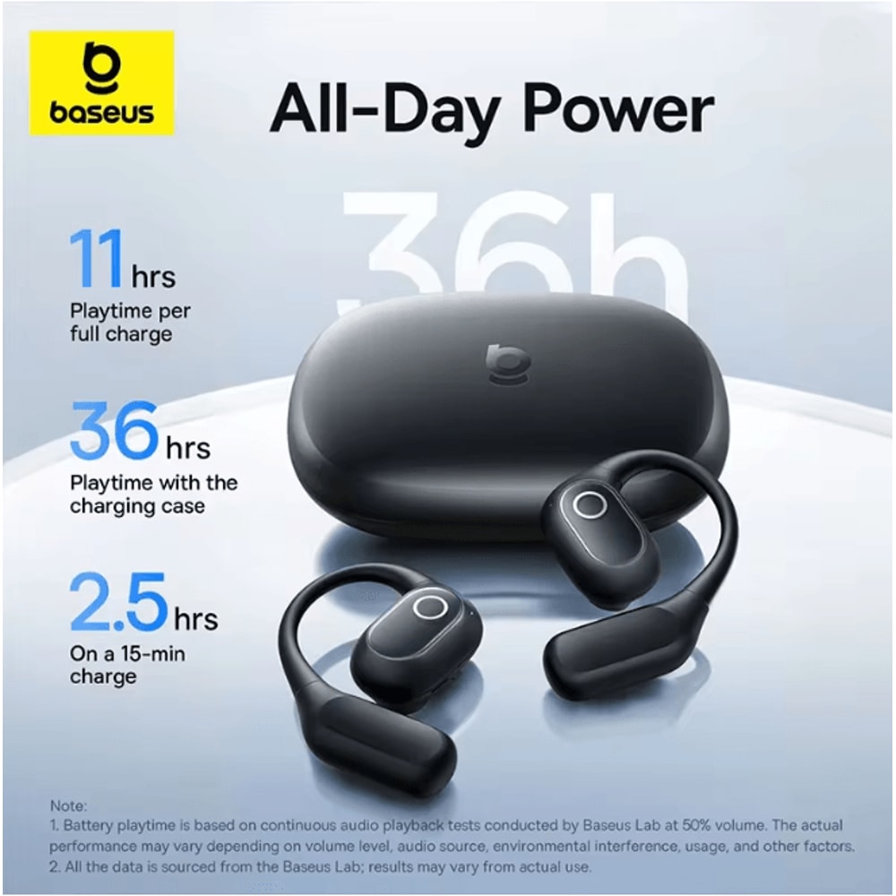 Baseus Eli 2i Fit Open Ear Wireless Sports Earbuds With Ear Hooks 3