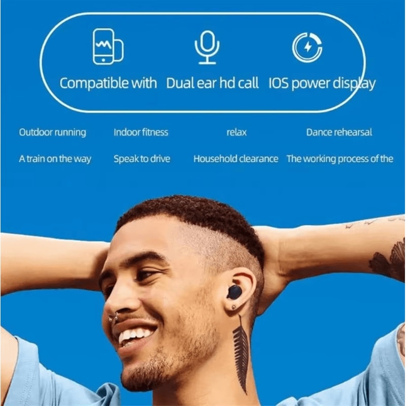 A6S Wireless Bluetooth Earbuds With LED Display Charging Case 2