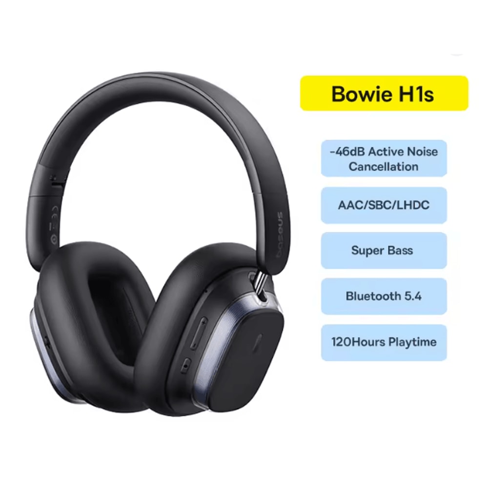 Baseus Bowie H1s Wireless Noise Cancelling Over Ear Headphones 3
