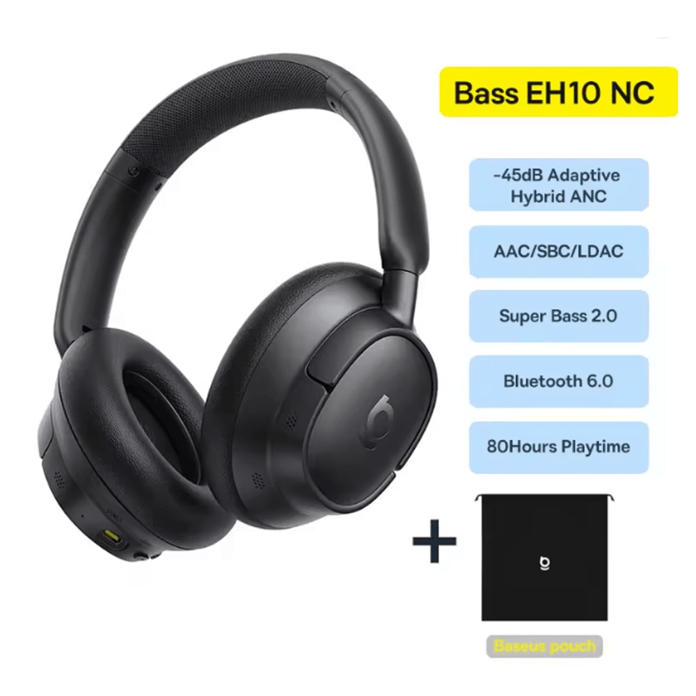 Baseus Bowie H1s Wireless Noise Cancelling Over Ear Headphones 6