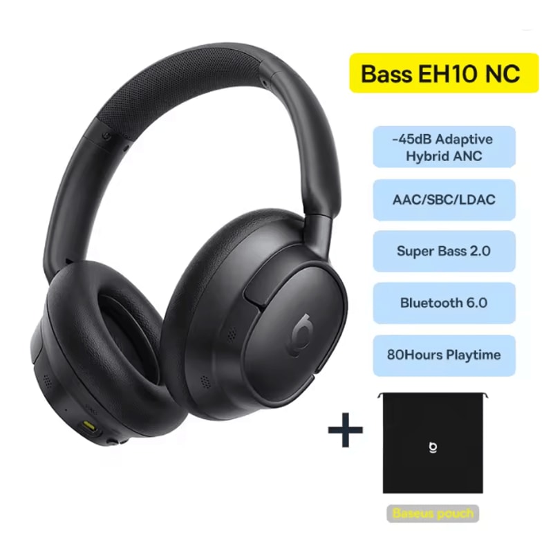 Baseus Bowie H1s Wireless Noise Cancelling Over Ear Headphones 6