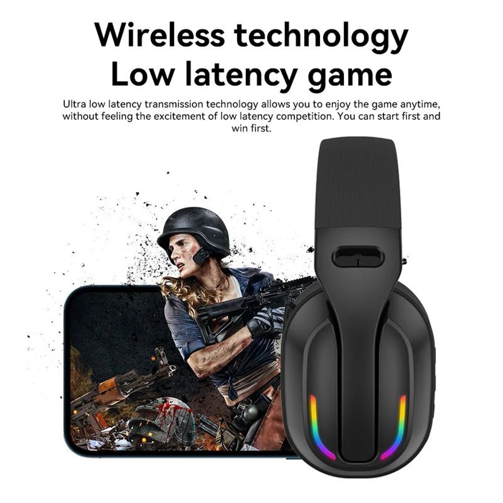 B500 Wireless Gaming Headset Bluetooth Over Ear Headphones With RGB Light 4