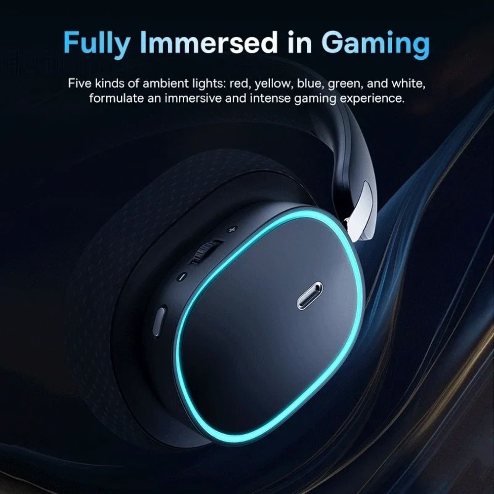 Baseus GH02 Wireless Gaming Headset RGB Over Ear Bluetooth Headphones 3