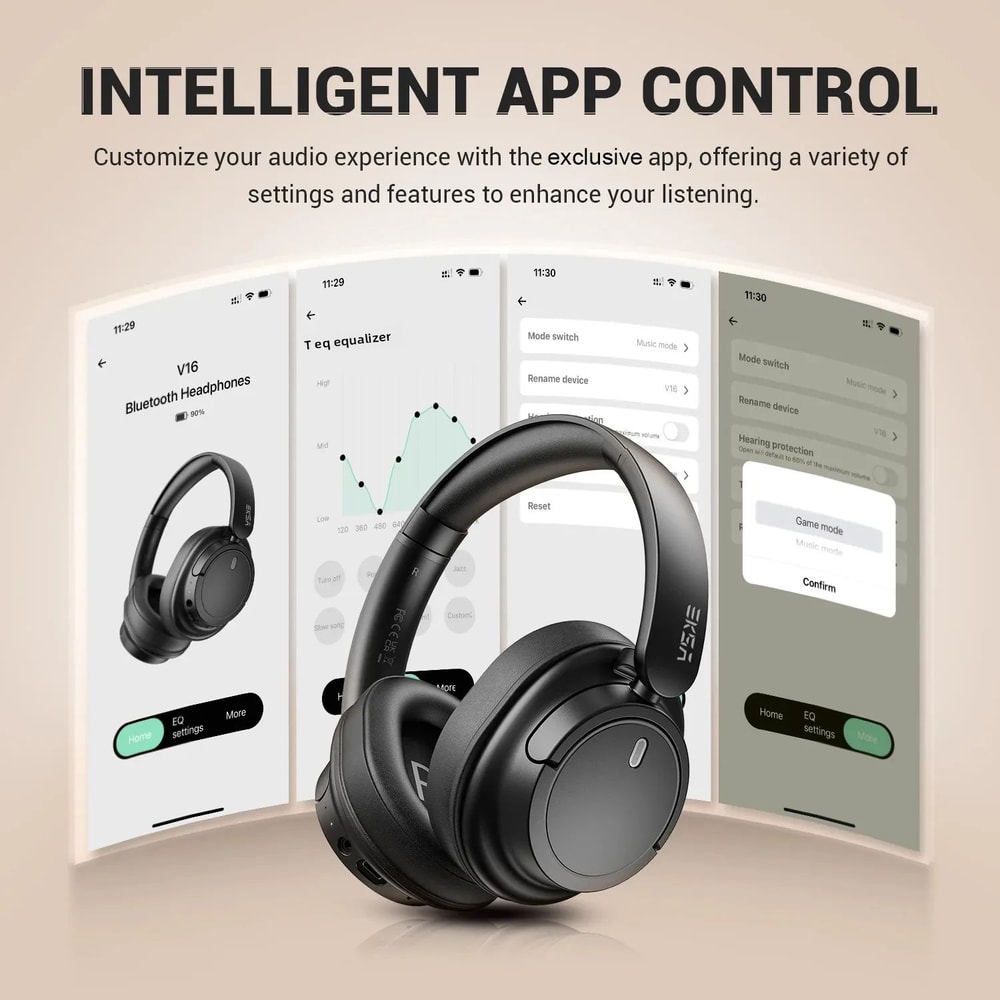 OneOdio EKSA V16 Wireless Over Ear Bluetooth Headphones With HiFi Sound 3