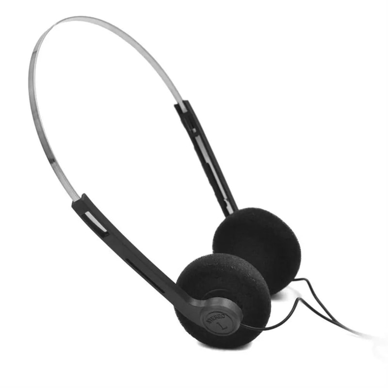 Vintage Retro Wired Over Ear Headphones With 35mm Stereo Sound 1