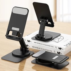 360 degree rotating aluminum phone stand foldable desktop holder