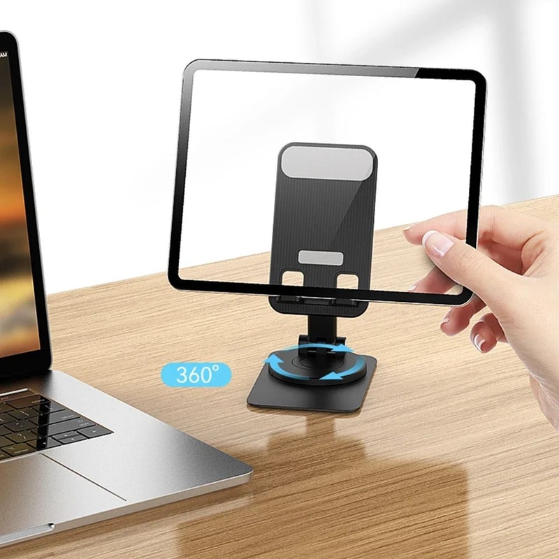 360 Degree Rotating Aluminum Phone Stand Foldable Desktop Holder 2