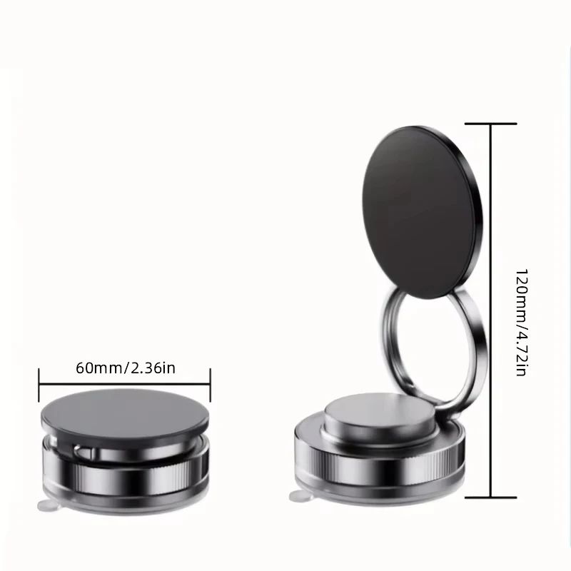 360 Degree Magnetic Car Phone Holder With Vacuum Suction Mount 1