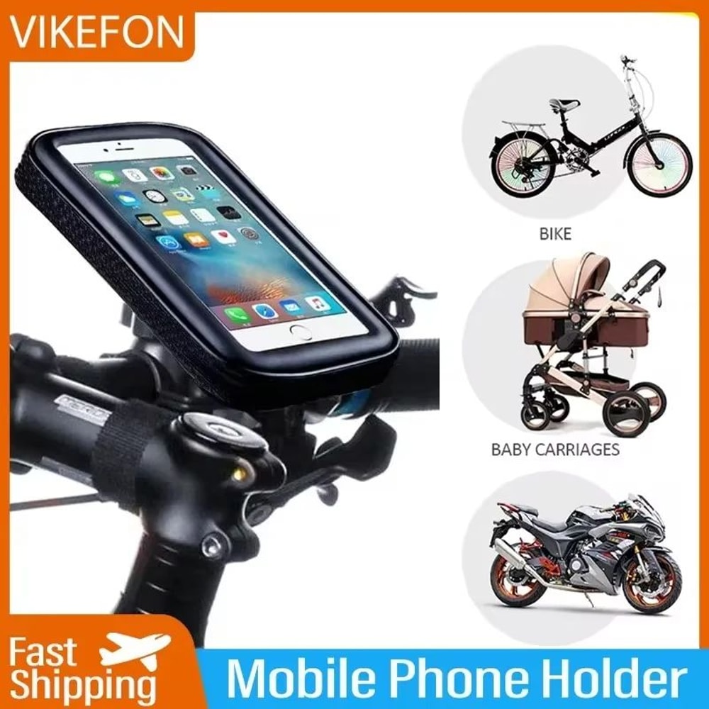 Waterproof Bike Phone Holder Handlebar Mount Case 0