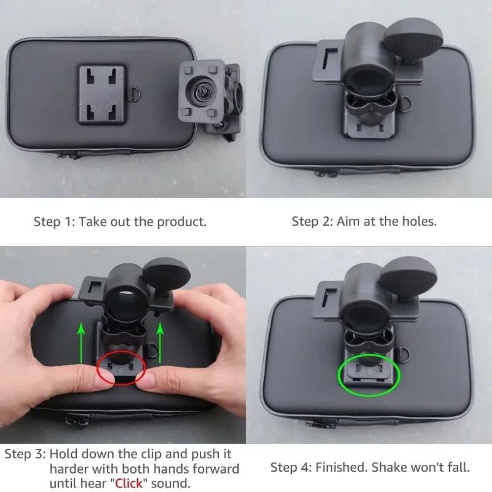 Waterproof Bike Phone Holder Handlebar Mount Case 4
