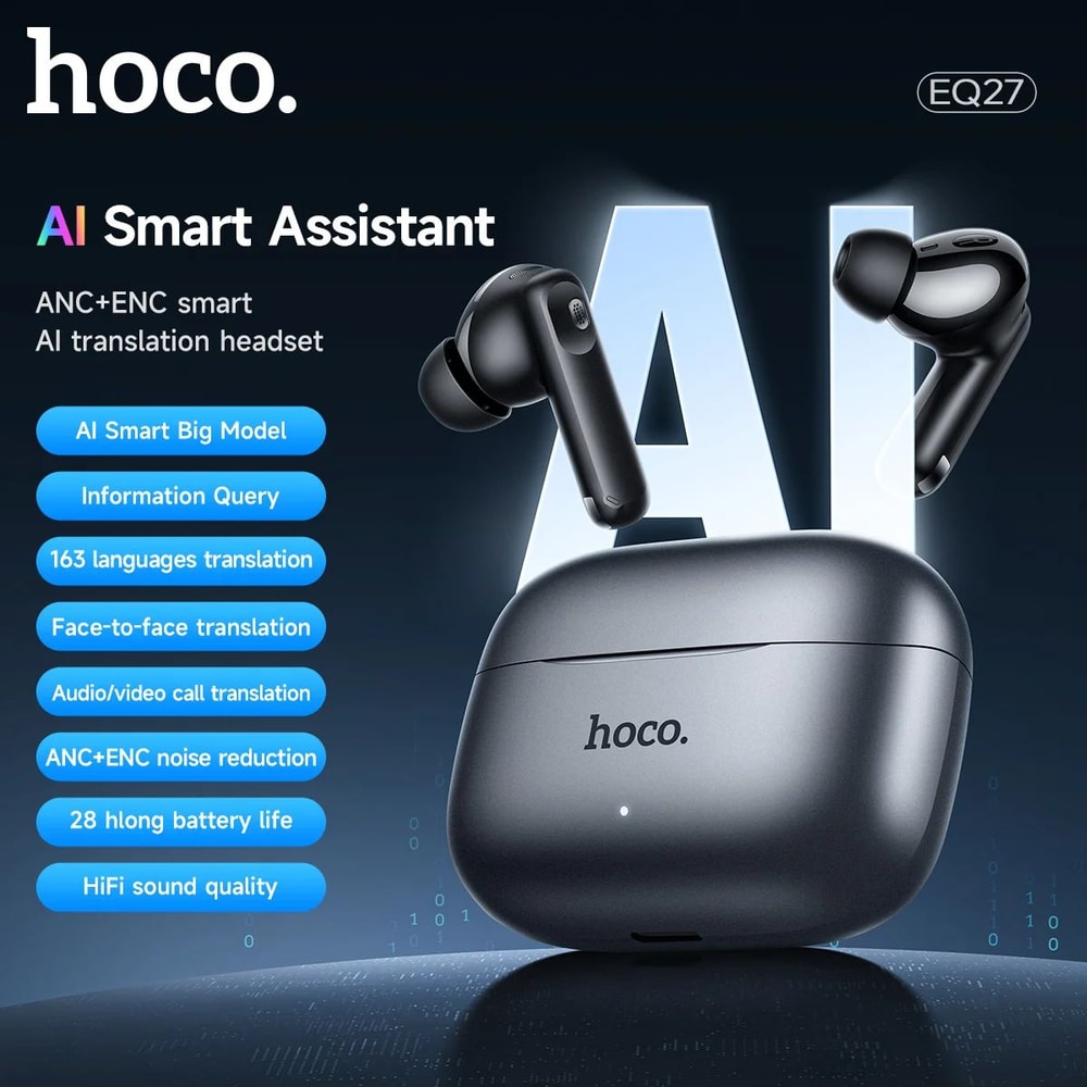 HOCO Smart AI Translation Earbuds Wireless Noise Cancelling Headphones 1