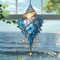 Blue Conch Shell Suncatcher Coastal Window Hanging Decor 3