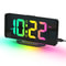 RGB Digital Alarm Clock With Mood Light And USB Charging 0