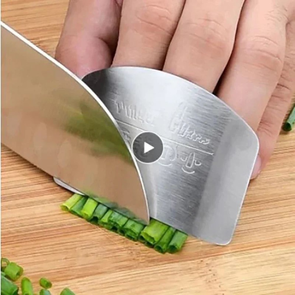 Stainless Steel Finger Protector For Safe Kitchen Cutting 0