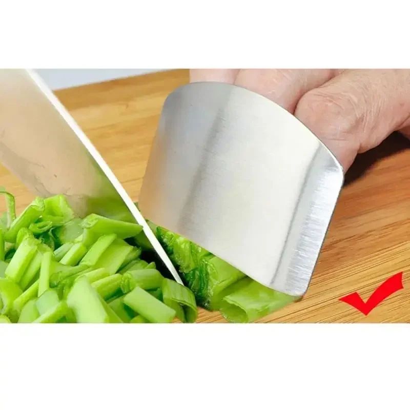 Stainless Steel Finger Protector For Safe Kitchen Cutting 2