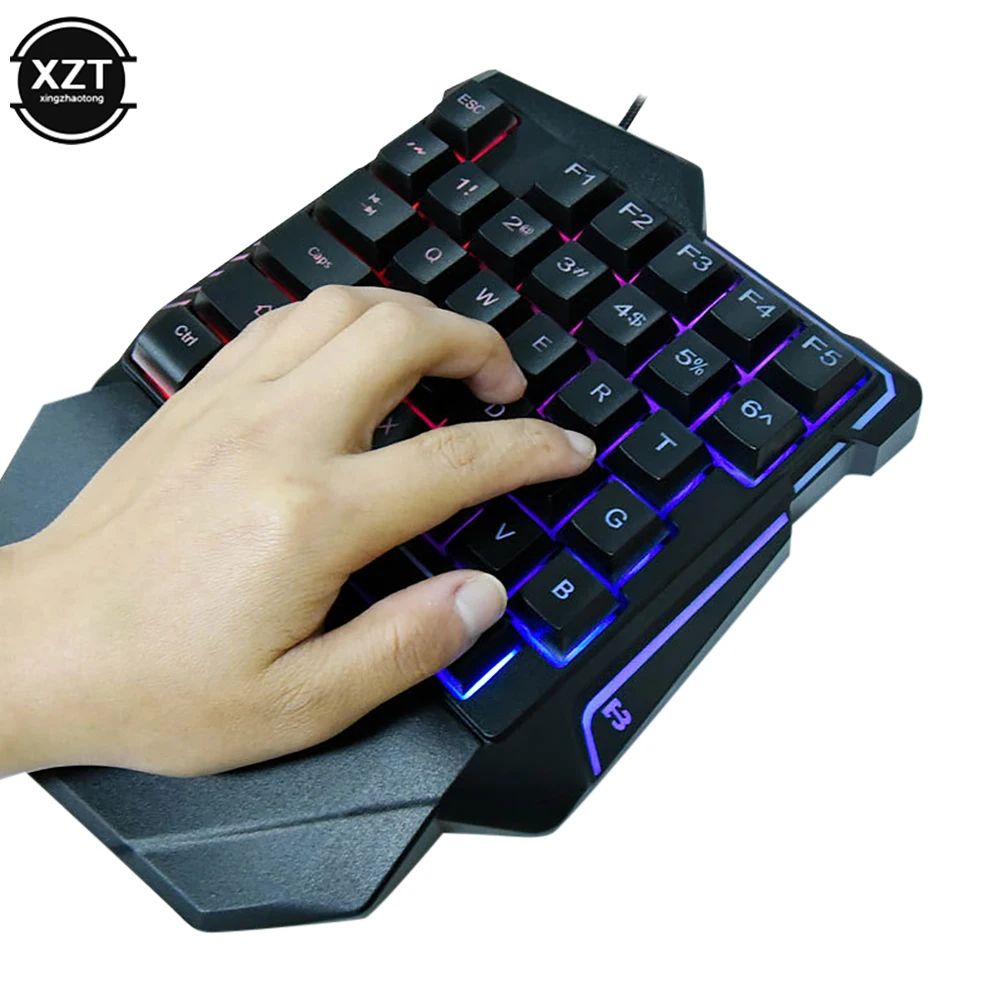 Portable One Handed Gaming Keyboard Mini USB Gaming Keypad For PC 1