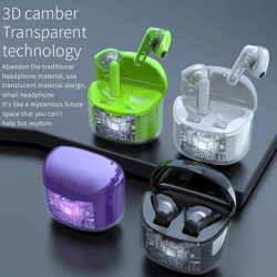 futuristic bluetooth 5.4 wireless earbuds with noise cancelling and low power design