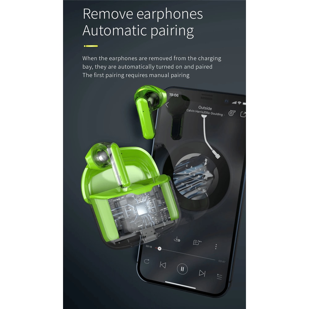 Futuristic Bluetooth 54 Wireless Earbuds With Noise Cancelling And Low Power Design 1