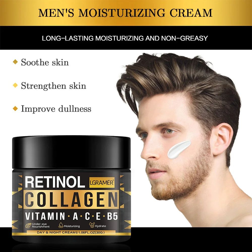 Mens Retinol Collagen Face Cream Anti Aging Moisturizing Skin Care 1