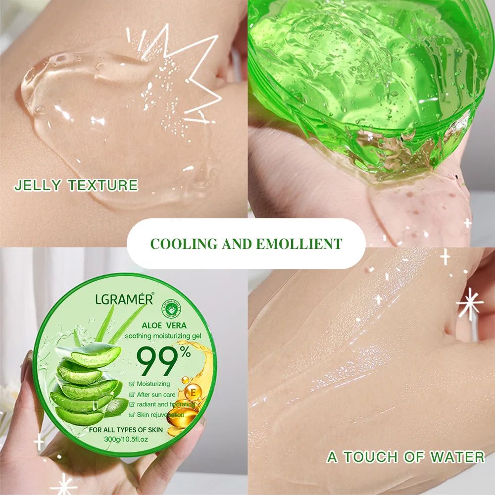 99 Percent Aloe Vera Gel Moisturizing Face And Body Hydrating Skin Care Gel 2