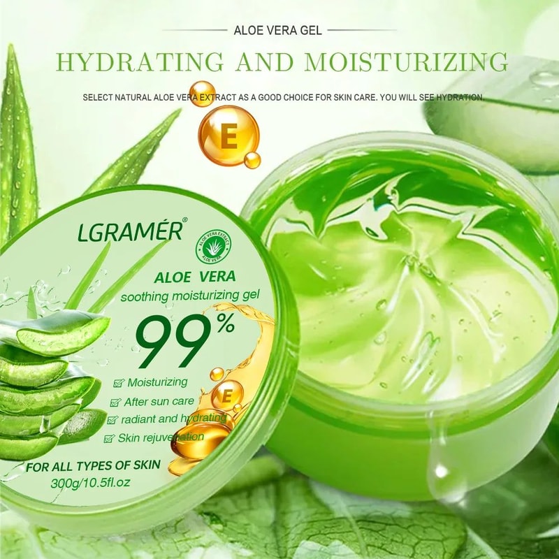 99 Percent Aloe Vera Gel Moisturizing Face And Body Hydrating Skin Care Gel 1