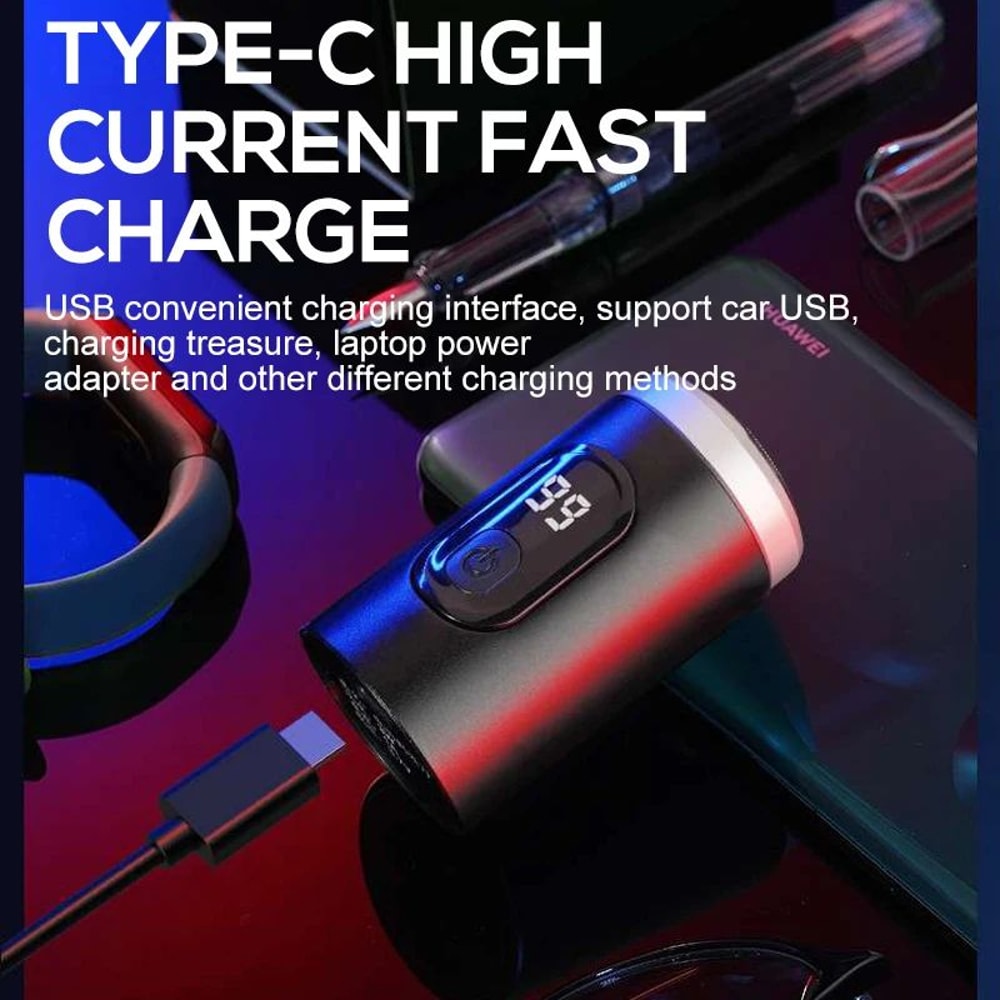 Portable Electric Shaver Aluminum Body Rechargeable Electric Razor With LED Display 4