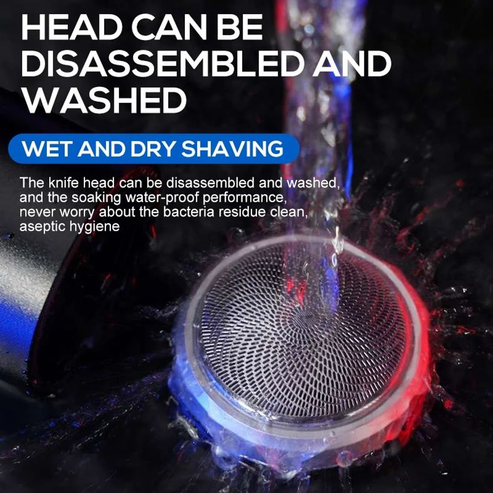 Portable Electric Shaver Aluminum Body Rechargeable Electric Razor With LED Display 5