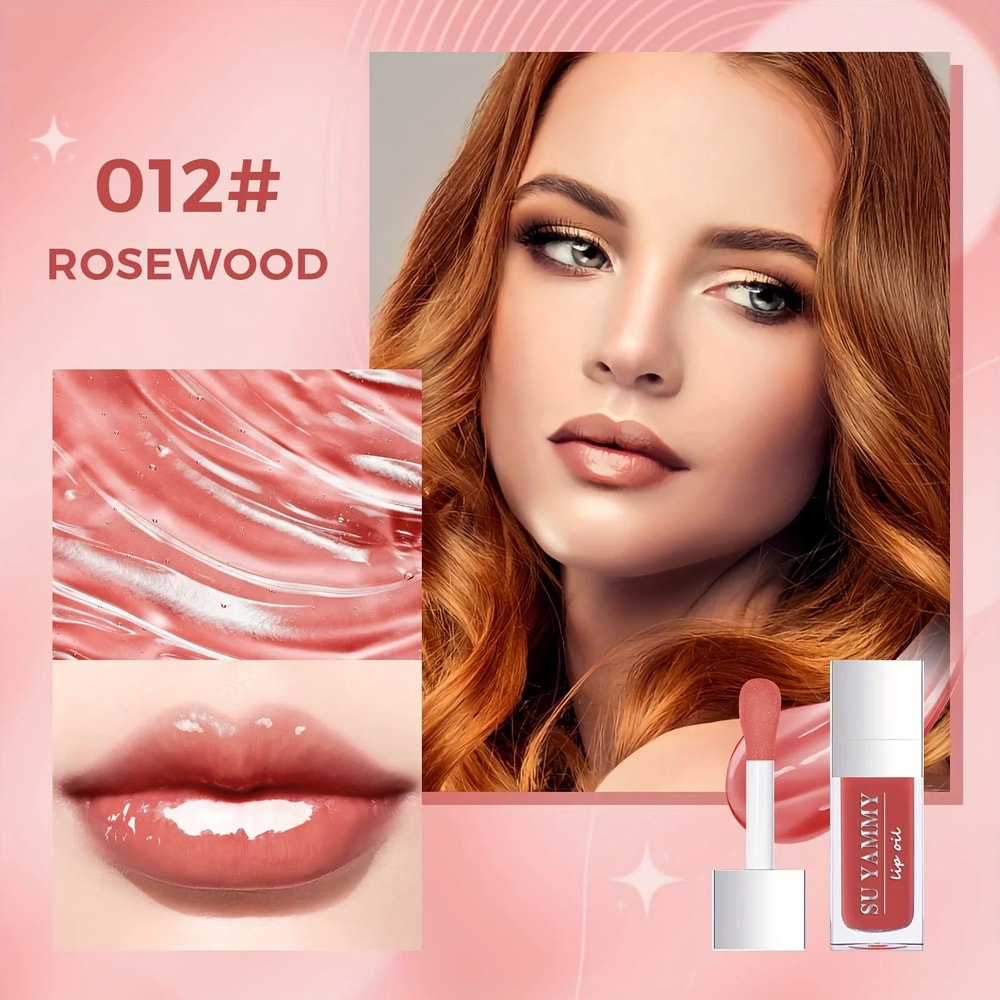 Hydrating Lip Glow Oil Moisturizing Lip Oil Gloss For Soft Shiny Lips 3